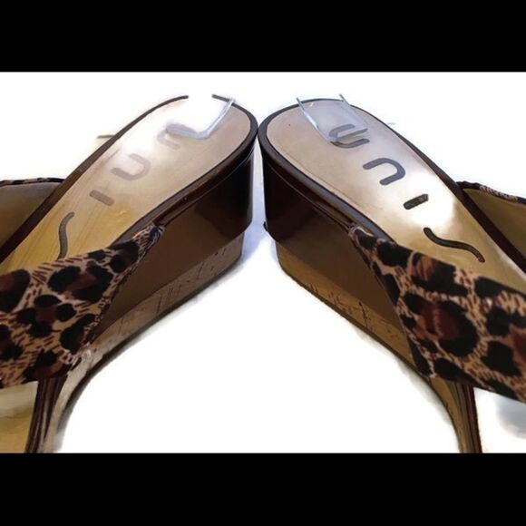 Unisa Cheetah Slide Wedge Sandals 6.5 6.5M - Picture 4 of 6